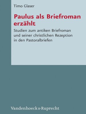 cover image of Paulus als Briefroman erzählt